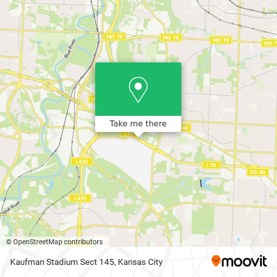 Mapa de Kaufman Stadium Sect 145