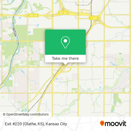 Mapa de Exit #220 (Olathe, KS)