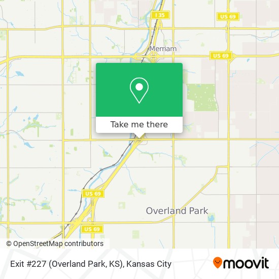 Exit #227 (Overland Park, KS) map