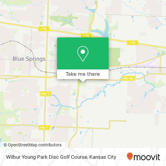 Wilbur Young Park Disc Golf Course map