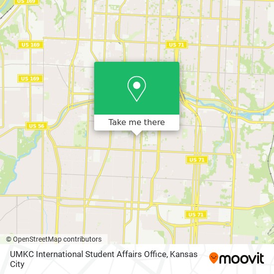 Mapa de UMKC International Student Affairs Office