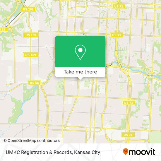 UMKC Registration & Records map