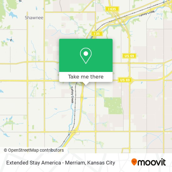 Extended Stay America - Merriam map