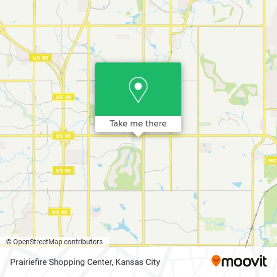 Prairiefire Shopping Center map