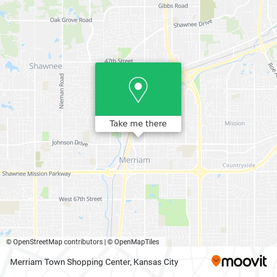 Merriam Town Shopping Center map