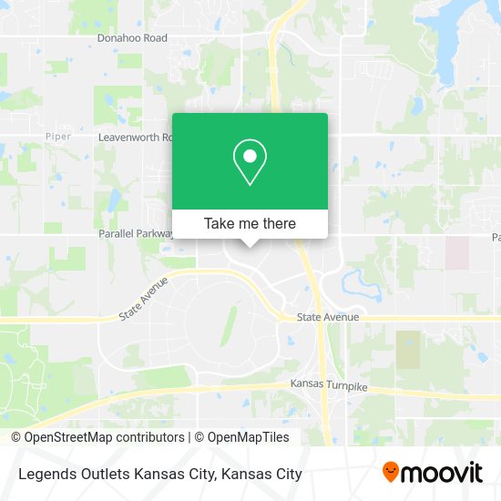 Legends Outlets Kansas City map