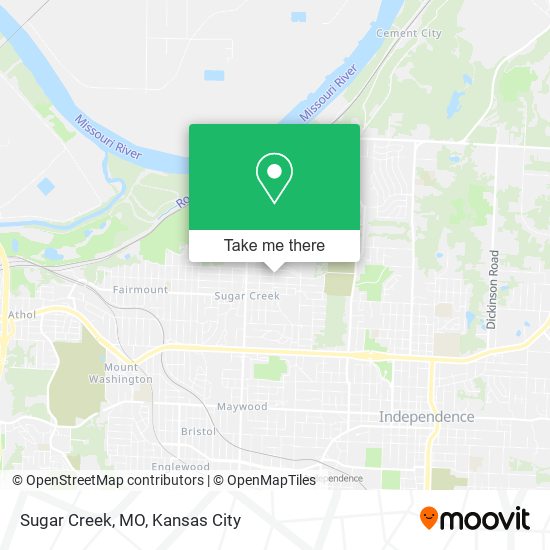 Mapa de Sugar Creek, MO