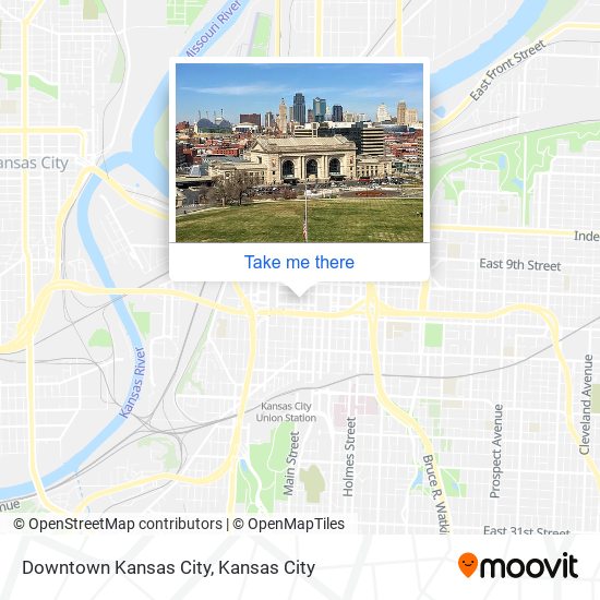 Mapa de Downtown Kansas City
