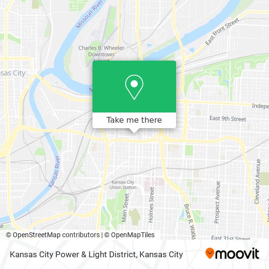 Kansas City Power & Light District map