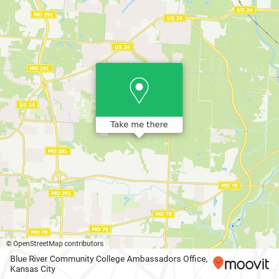 Mapa de Blue River Community College Ambassadors Office