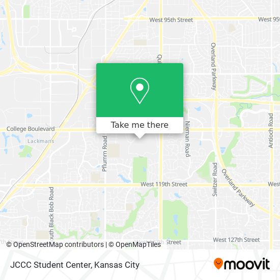 JCCC Student Center map