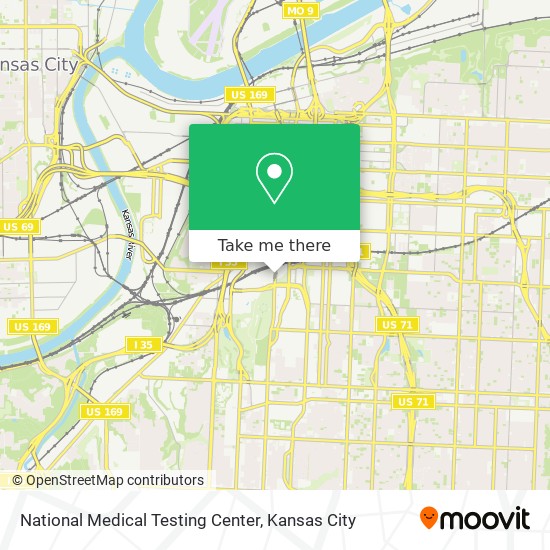 Mapa de National Medical Testing Center