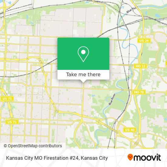 Kansas City MO Firestation #24 map