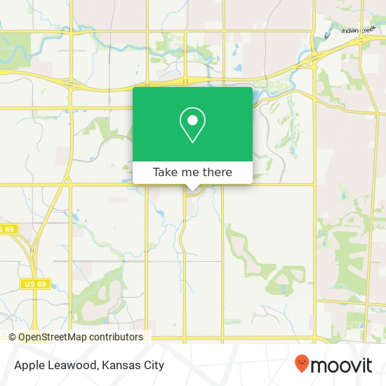 Mapa de Apple Leawood