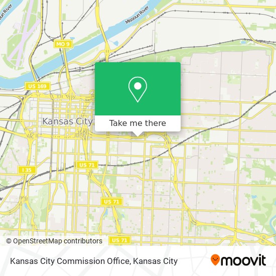 Kansas City Commission Office map