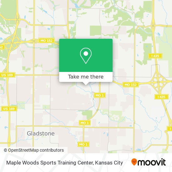 Maple Woods Sports Training Center map