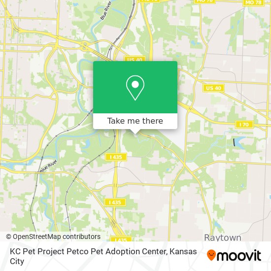 KC Pet Project Petco Pet Adoption Center map