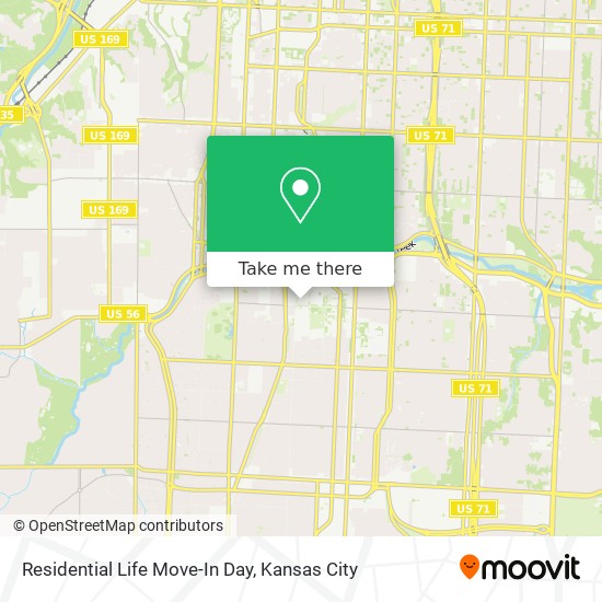 Residential Life Move-In Day map