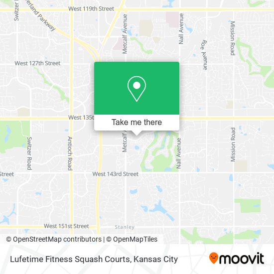 Lufetime Fitness Squash Courts map