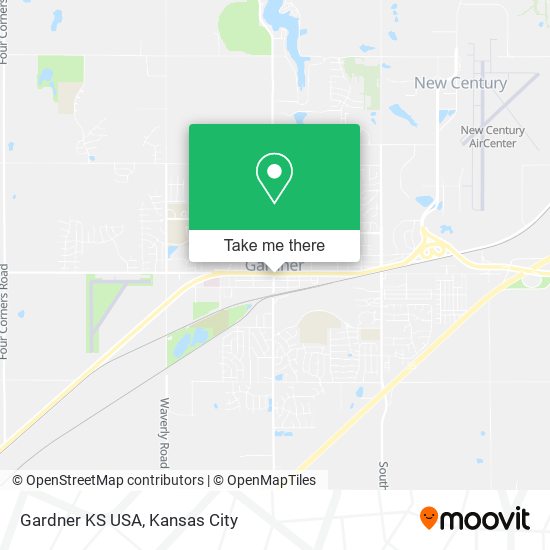 Gardner KS USA map