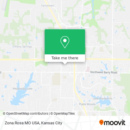 Zona Rosa MO USA map