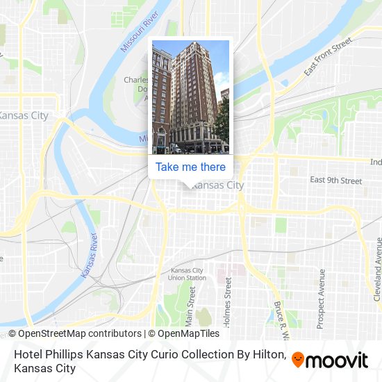 Mapa de Hotel Phillips Kansas City Curio Collection By Hilton