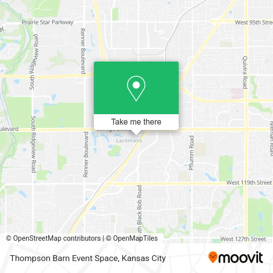 Mapa de Thompson Barn Event Space