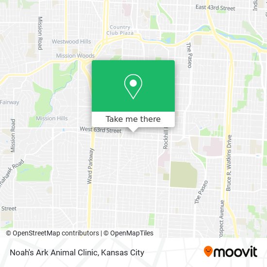 How to get to Noah's Ark Animal Clinic in Kansas City by Bus?