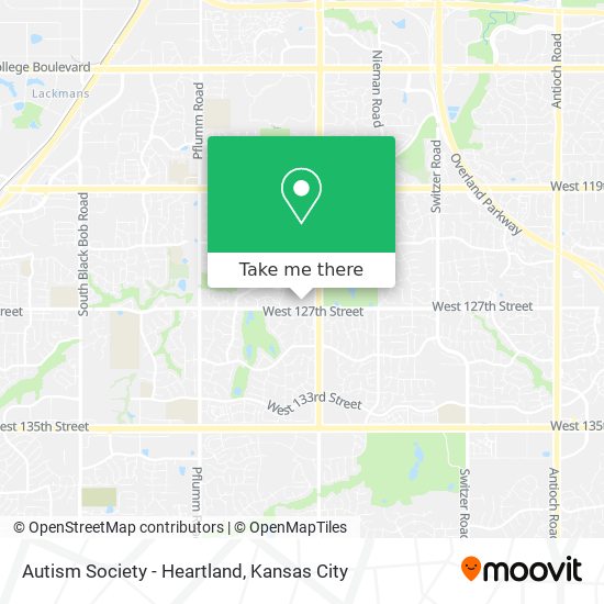 Mapa de Autism Society - Heartland