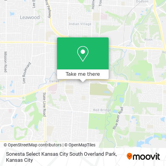 Sonesta Select Kansas City South Overland Park map