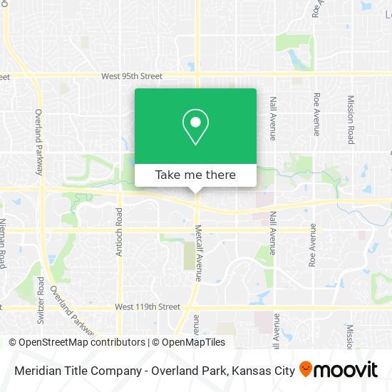 Mapa de Meridian Title Company - Overland Park