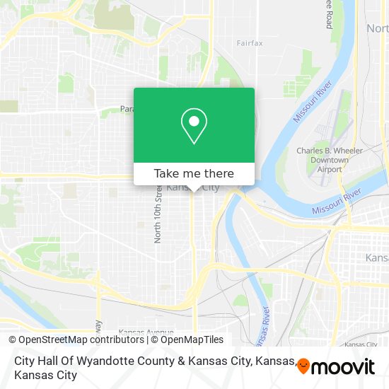 City Hall Of Wyandotte County & Kansas City, Kansas map