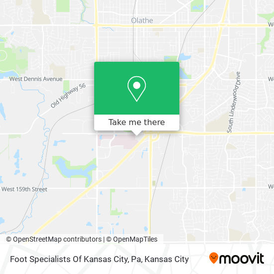 Foot Specialists Of Kansas City, Pa map