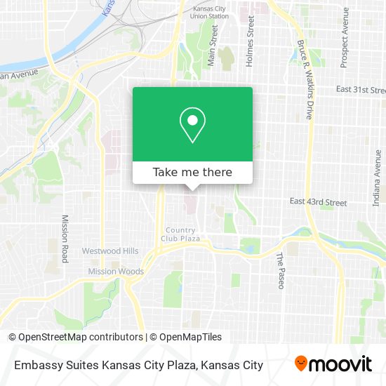 Mapa de Embassy Suites Kansas City Plaza