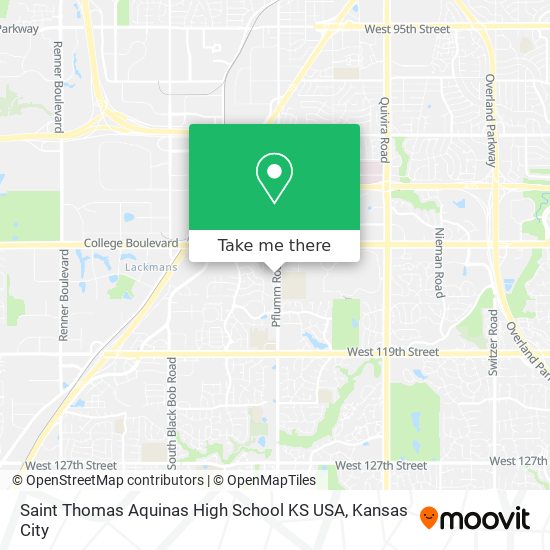 Saint Thomas Aquinas High School KS USA map