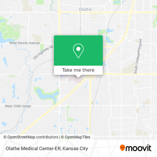 Mapa de Olathe Medical Center-ER