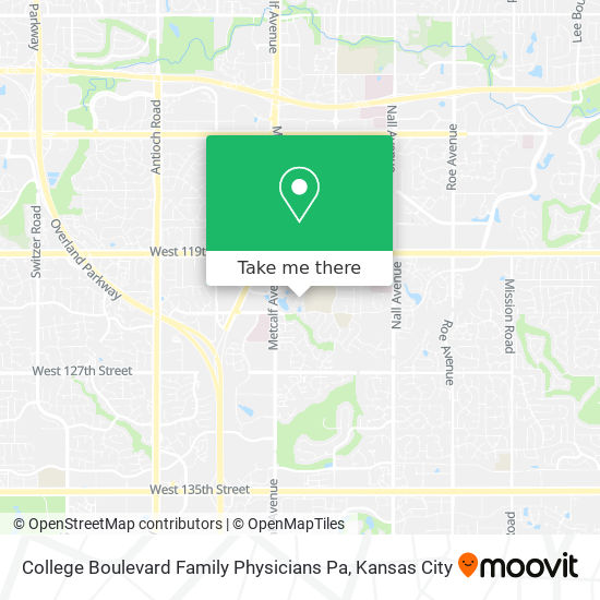 Mapa de College Boulevard Family Physicians Pa