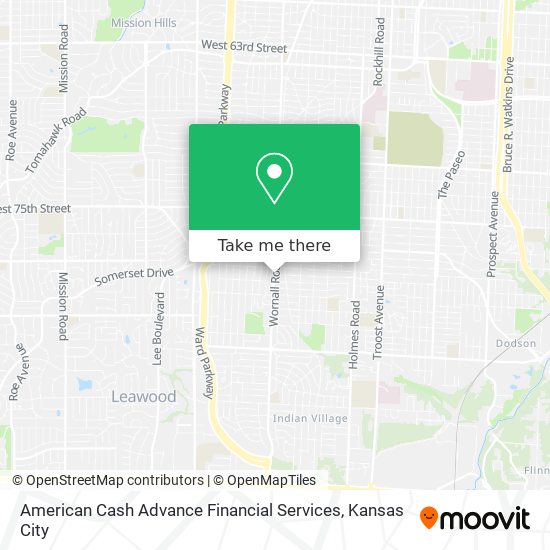 American Cash Advance Financial Services map