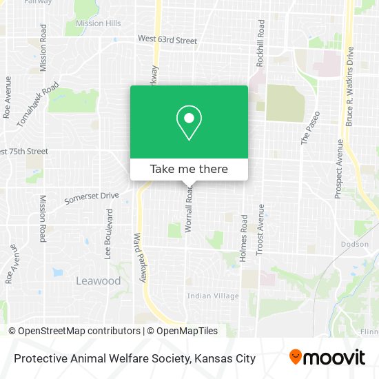 Mapa de Protective Animal Welfare Society