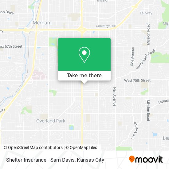 Mapa de Shelter Insurance - Sam Davis
