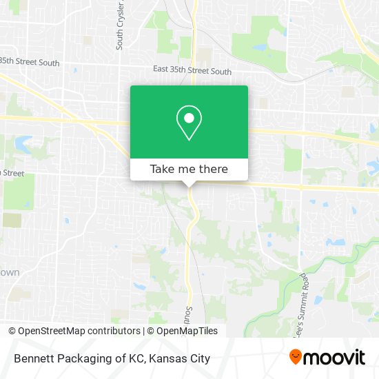 Bennett Packaging of KC map