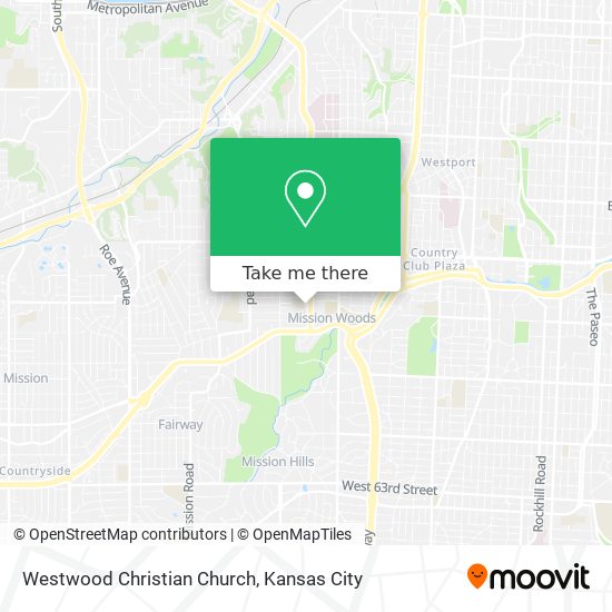 Westwood Christian Church map
