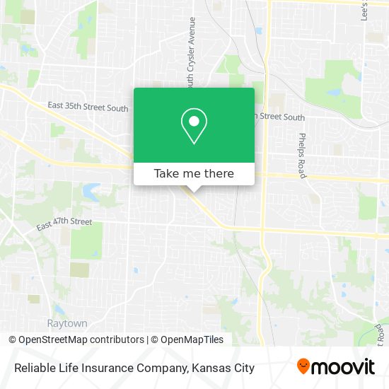 Reliable Life Insurance Company map