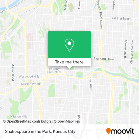 Shakespeare in the Park map