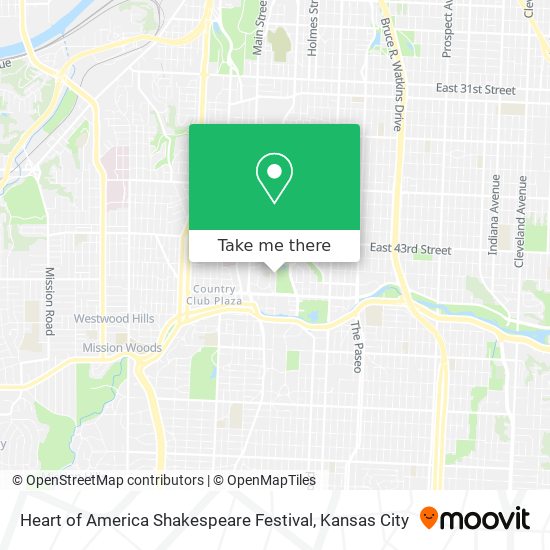 Heart of America Shakespeare Festival map