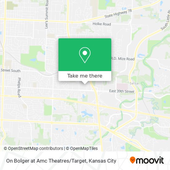 On Bolger at Amc Theatres / Target map