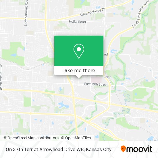 On 37th Terr at Arrowhead Drive WB map