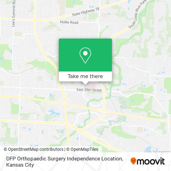 DFP Orthopaedic Surgery Independence Location map