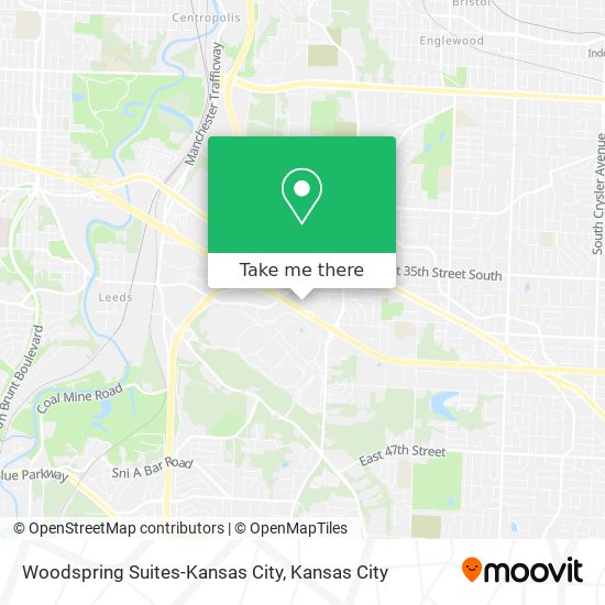 Mapa de Woodspring Suites-Kansas City