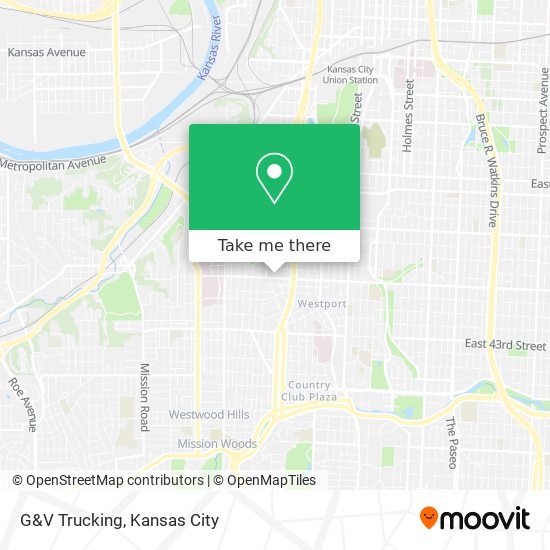 G&V Trucking map